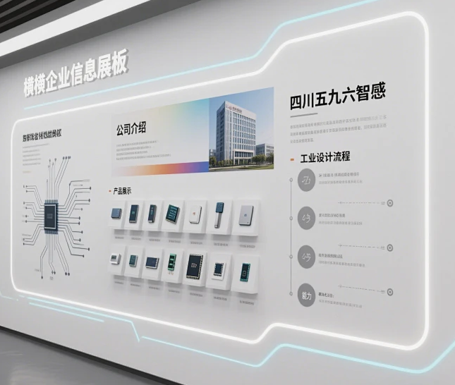 企业展厅文化墙设计｜企业信息展示墙｜科技展厅视觉设计服务
